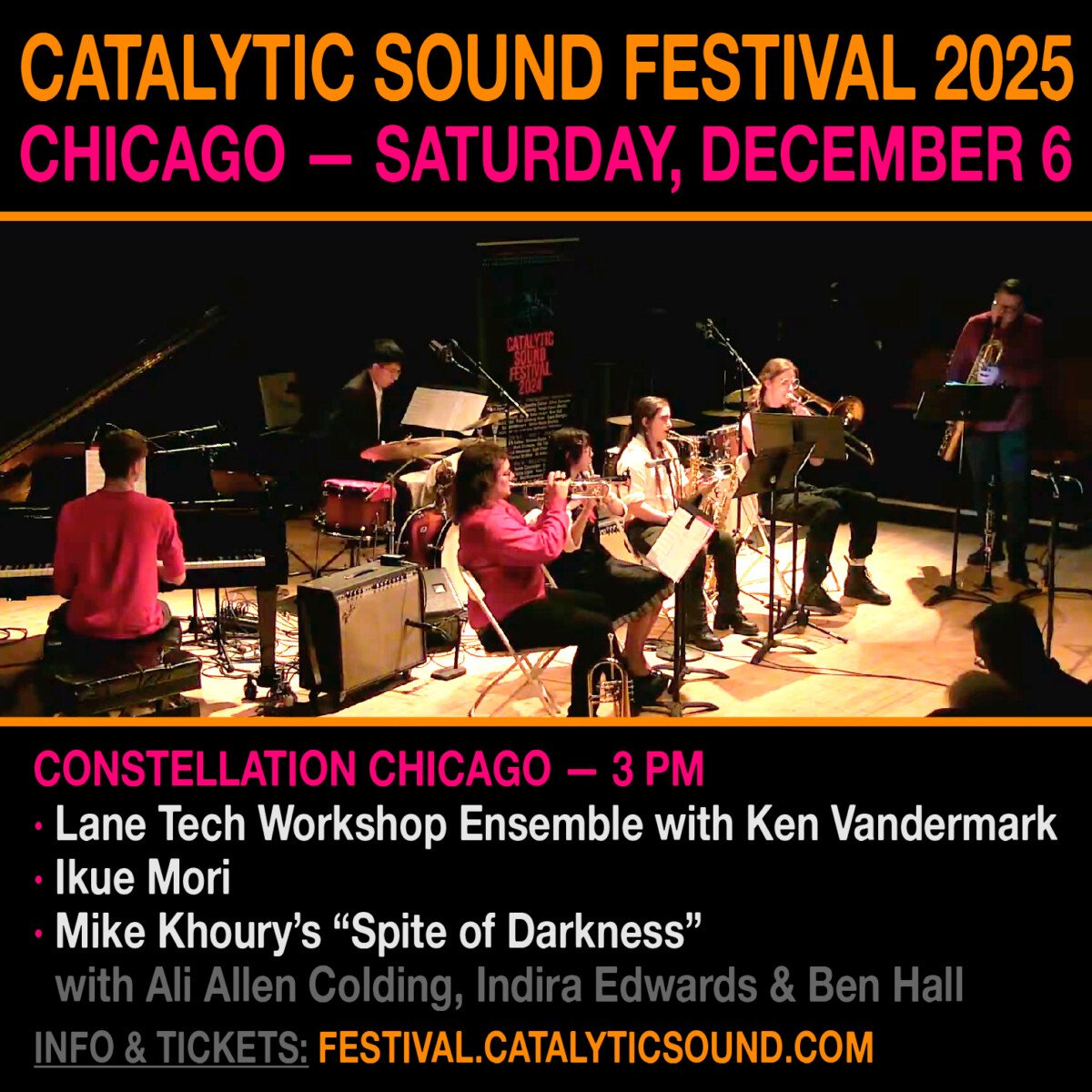CATALYTIC SOUND FESTIVAL- Chicago Edition: Lane Tech Workshop Ensemble w/Ken Vandermark